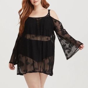 TORRID 4X Swim Cover Up Black Dress bathing suit